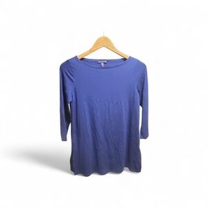 Eileen Fisher Blue 3/4 Sleeve Tunic